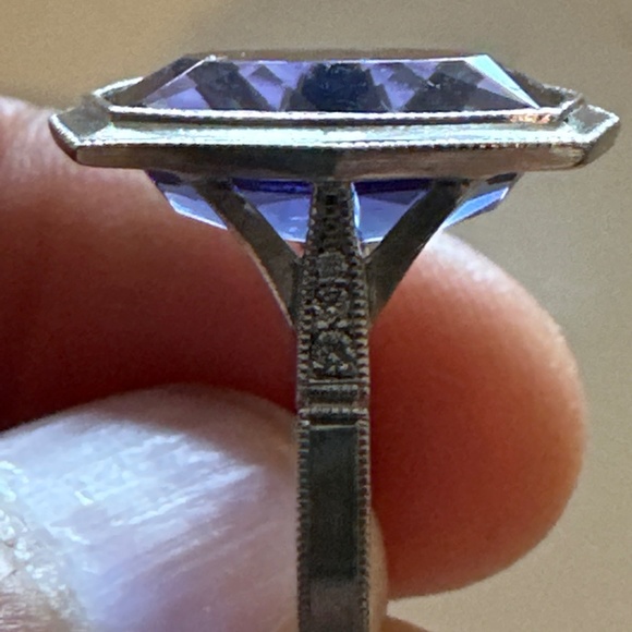 โจ TOP Color Tanzanite Ring with Natural Diamond Accents โจ (Over 5 Carats!)) - Picture 10 of 16